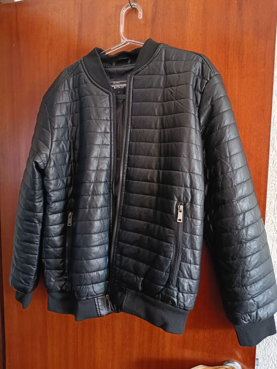 Jaqueta Kitsch de Couro Ecológico Bomber G - Foto 2
