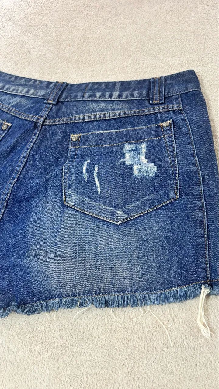 Short Jeans Maria Estampada TAM 44 - Foto 4