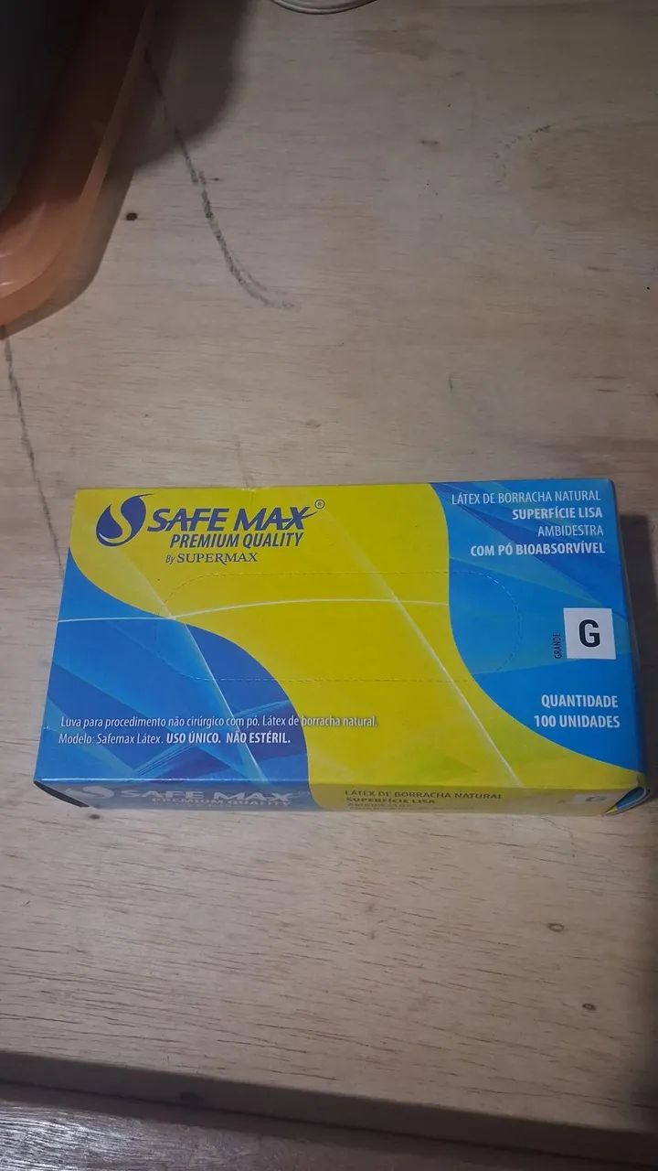 Caixa de luva de látex 