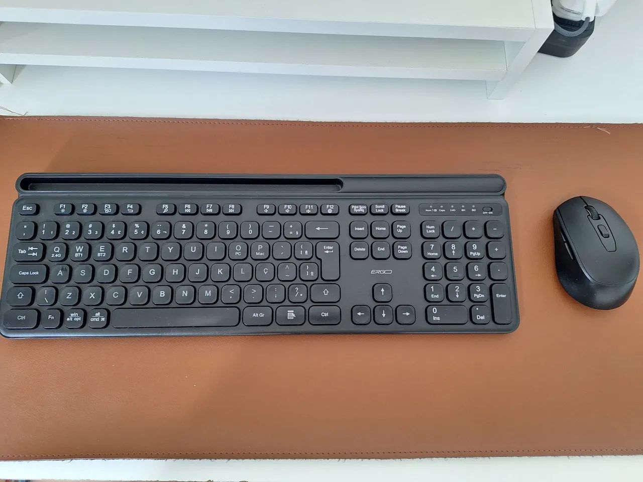 Kit Teclado e Mouse Sem Fio Ergo Bluetooth ABNT2 Multidispositivo - Foto 3