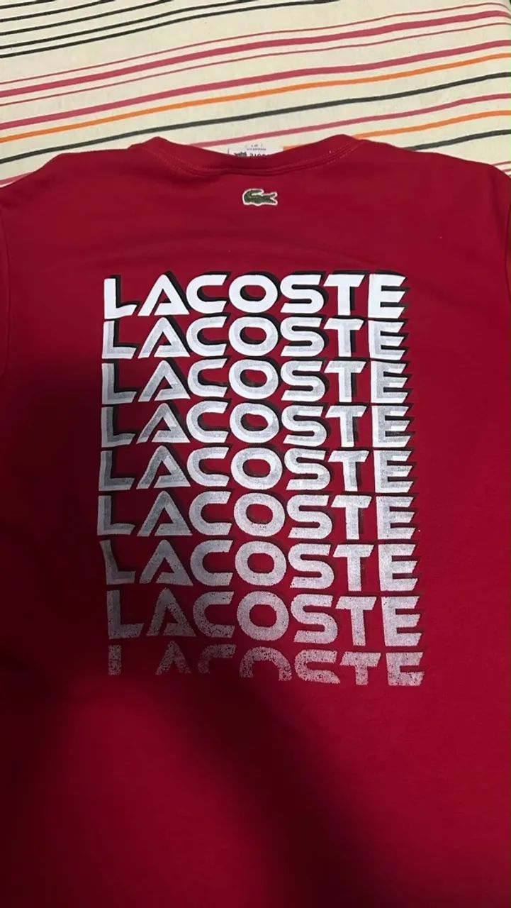 Camiseta Lacoste Vermelha Original