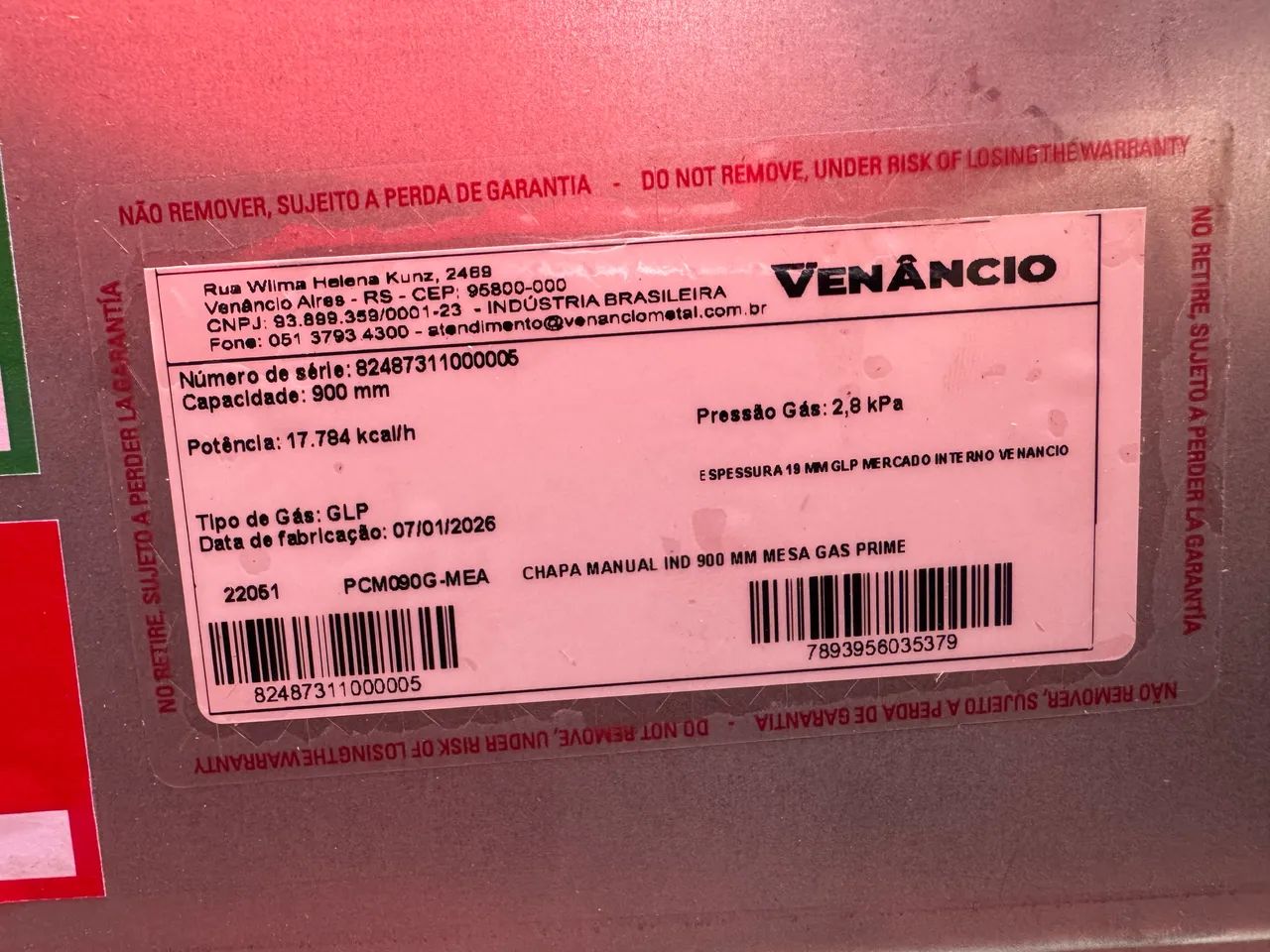 VENDO CHAPA A GÁS NOVA VENÂNCIO PRIME - Foto 3