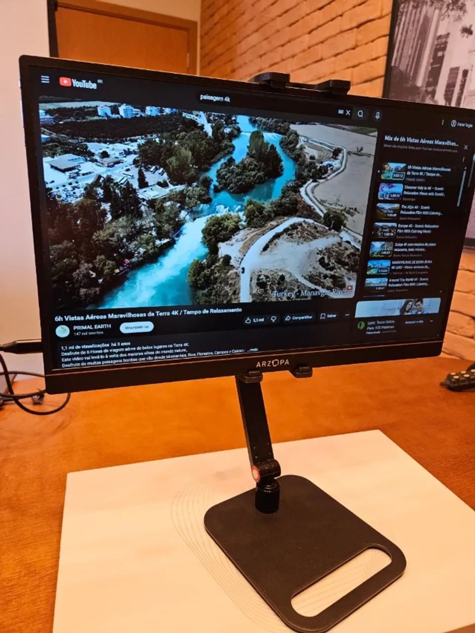 Monitor Portátil Arzopa A1M de 17,3 polegadas + Suporte - Novo!!! - Foto 4