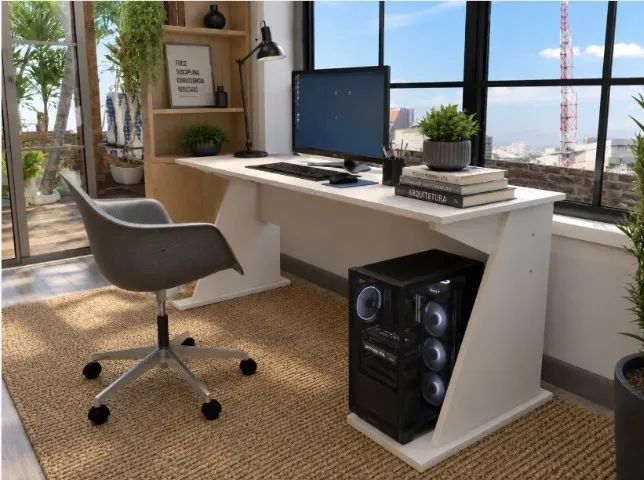 Mesa De Escritório Desktop Clean. L100cm x P50cm x A74cm.