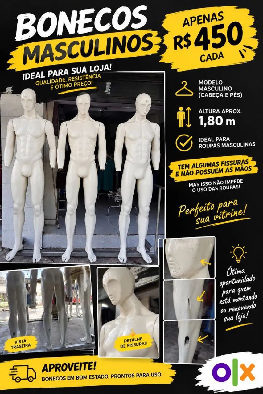 Vende-se manequins masculino. 