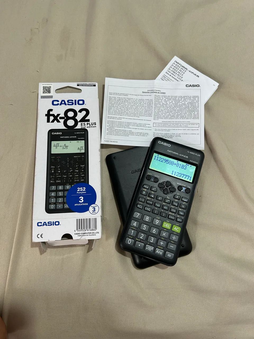Calculadora casio Científica 252 Funções Fx-82 es plus