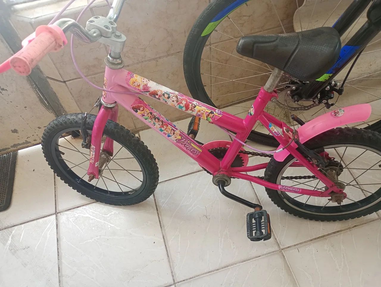 Bicicleta Infantil Rosa Princesas - Foto 3
