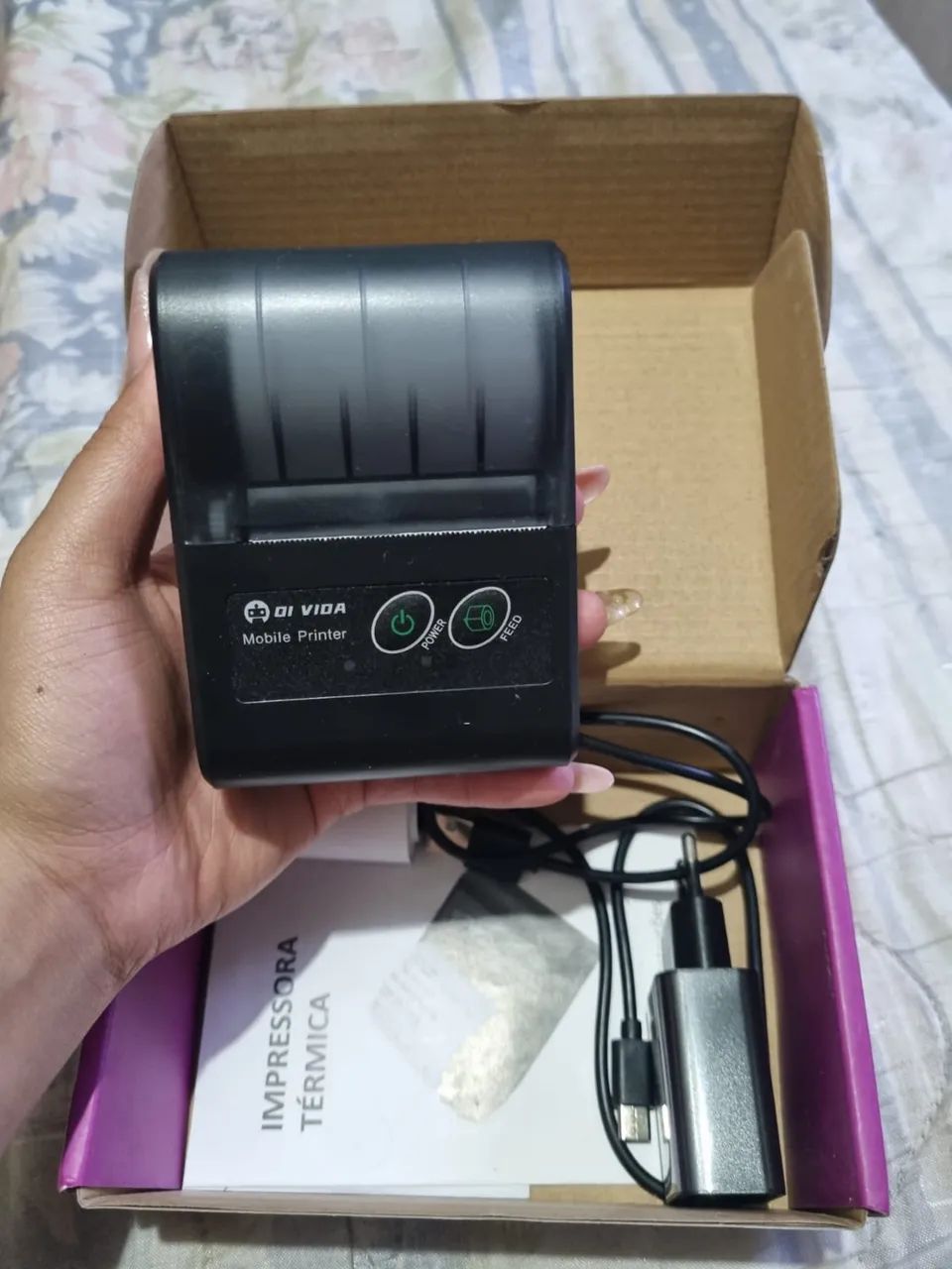 Mini Impressora Térmica 58mm Oi Vida Bluetooth/USB - Seminova na Caixa - Foto 3