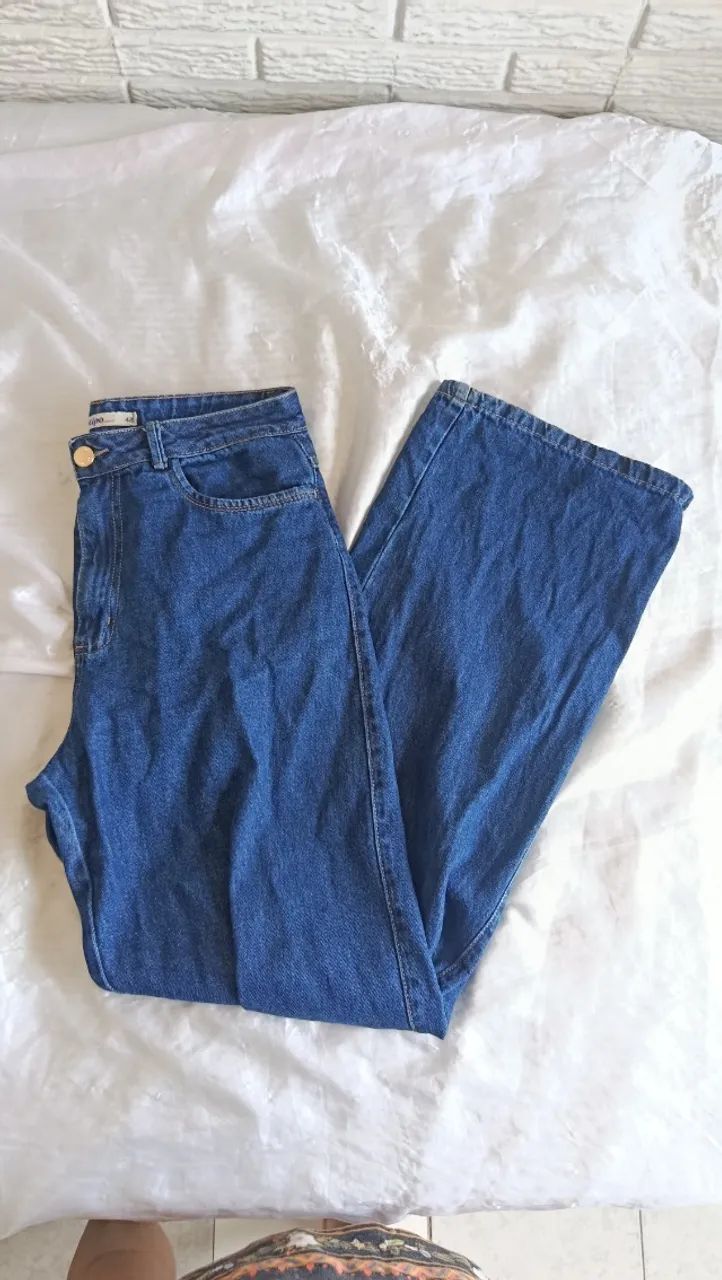 Calça jeans Wide leg biotipo tam 42
