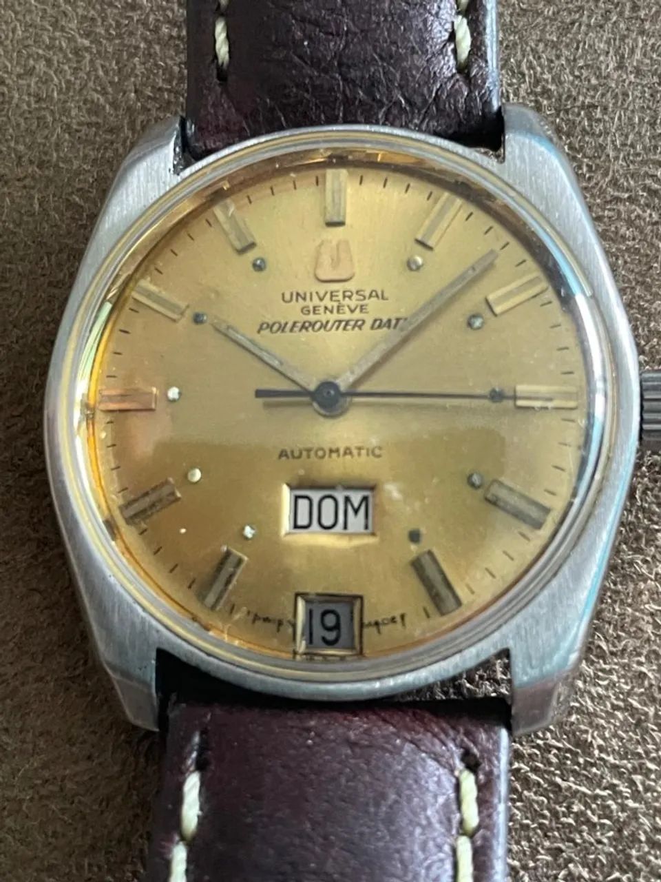 relógio universal geneve polerouter day date automatic raridade no site! bela máquina, cli - Foto 2