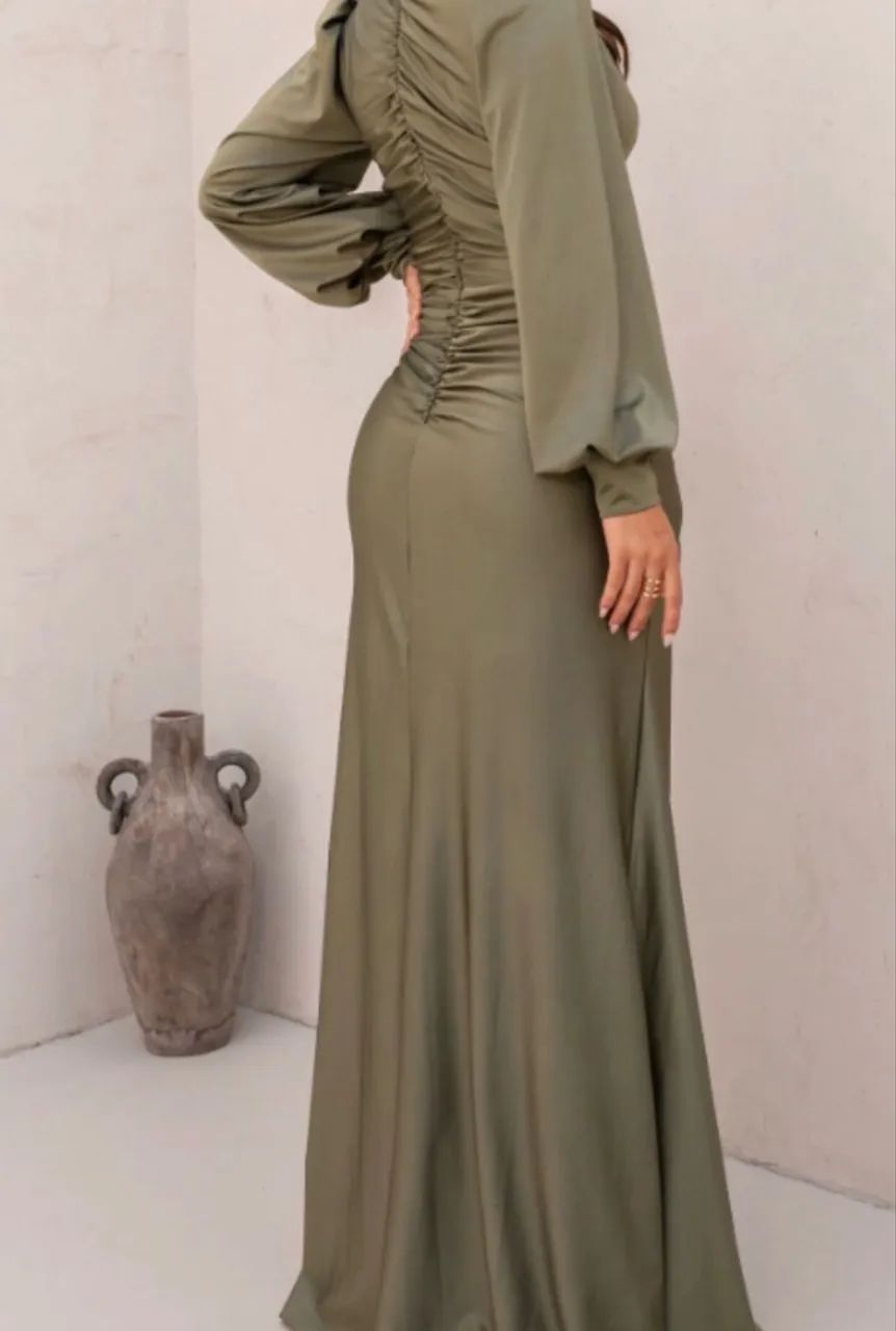 Vestido de festa Verde Oliva - Foto 3