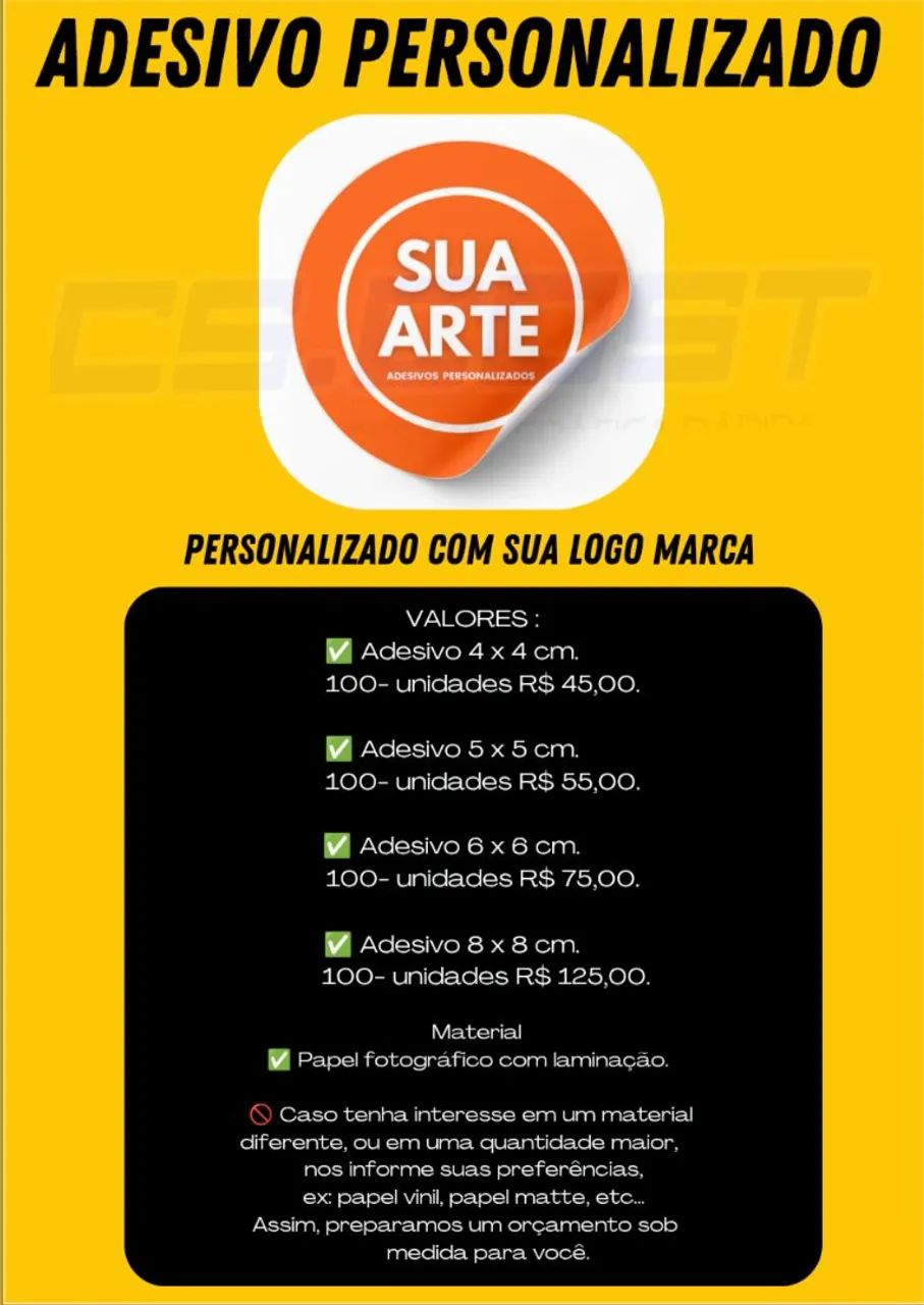 Adesivos Personalizados com sua logo marca 