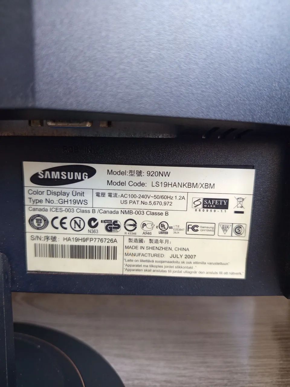 Monitor LCD Samsung 19 Polegadas - Ideal para PC ou Câmeras - Foto 3