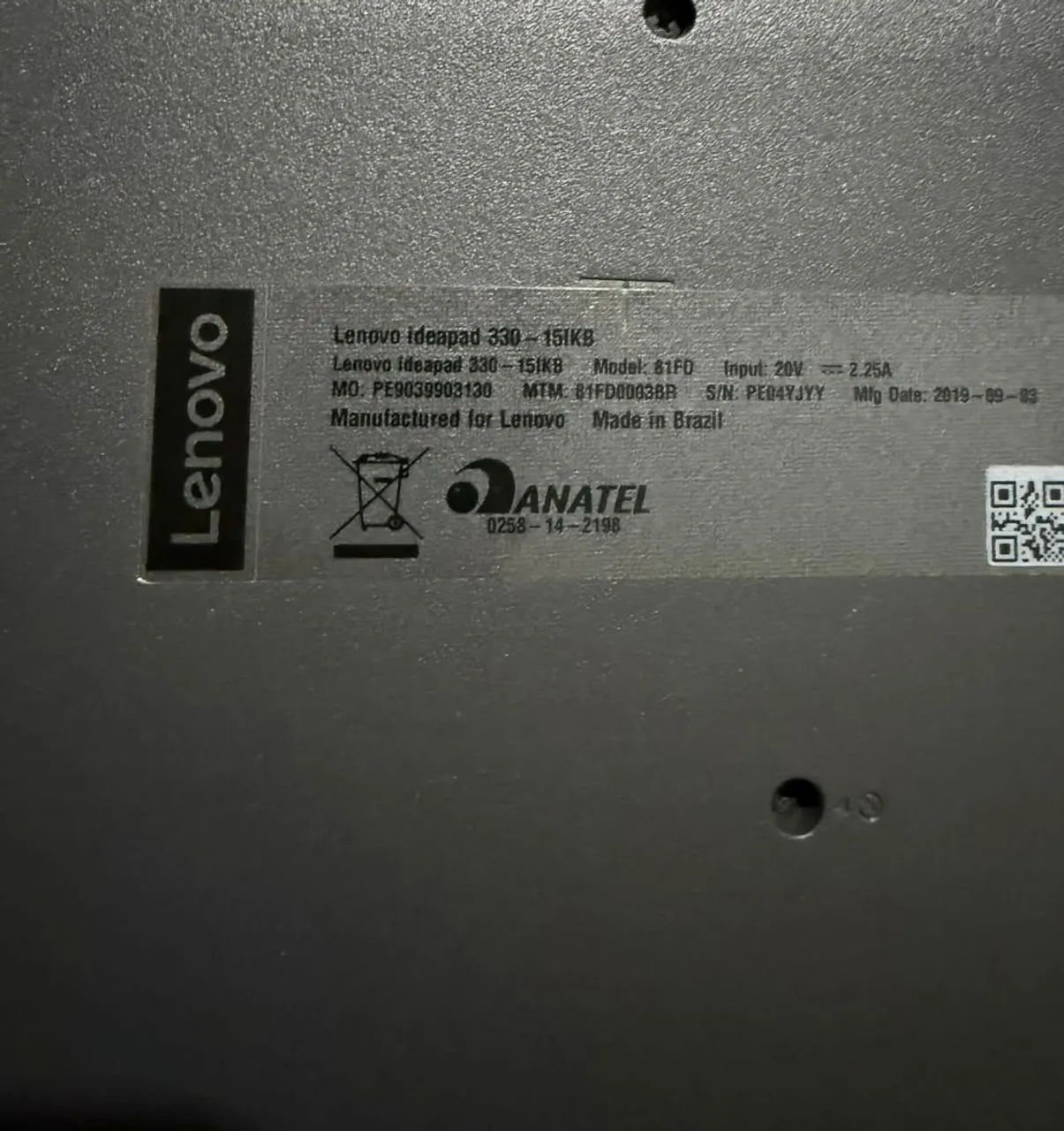 Notebook Lenovo 330