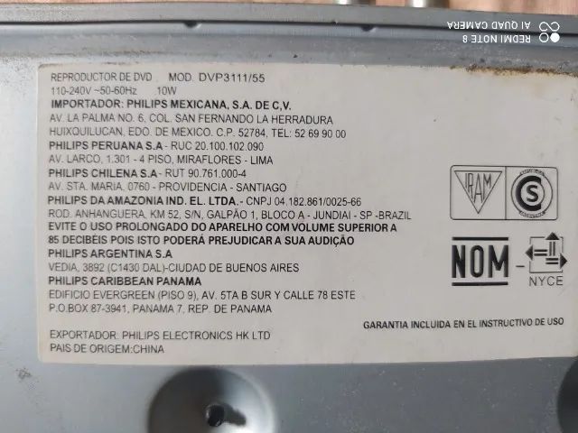 DVD Philips DVP3111/55 com controle - Usado - Foto 4