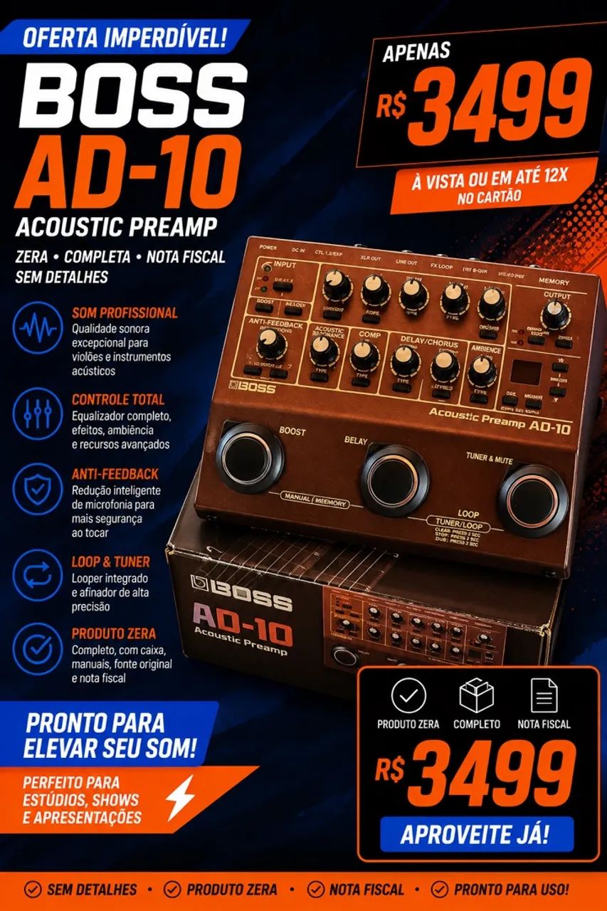 Pedaleira Boss AD10