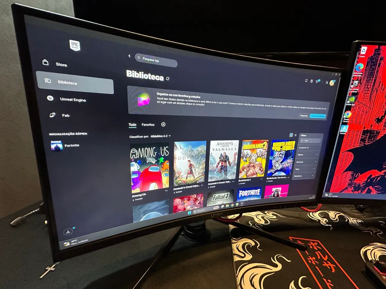 Monitor Gamer Curvo 27 Polegadas Husky Stormi