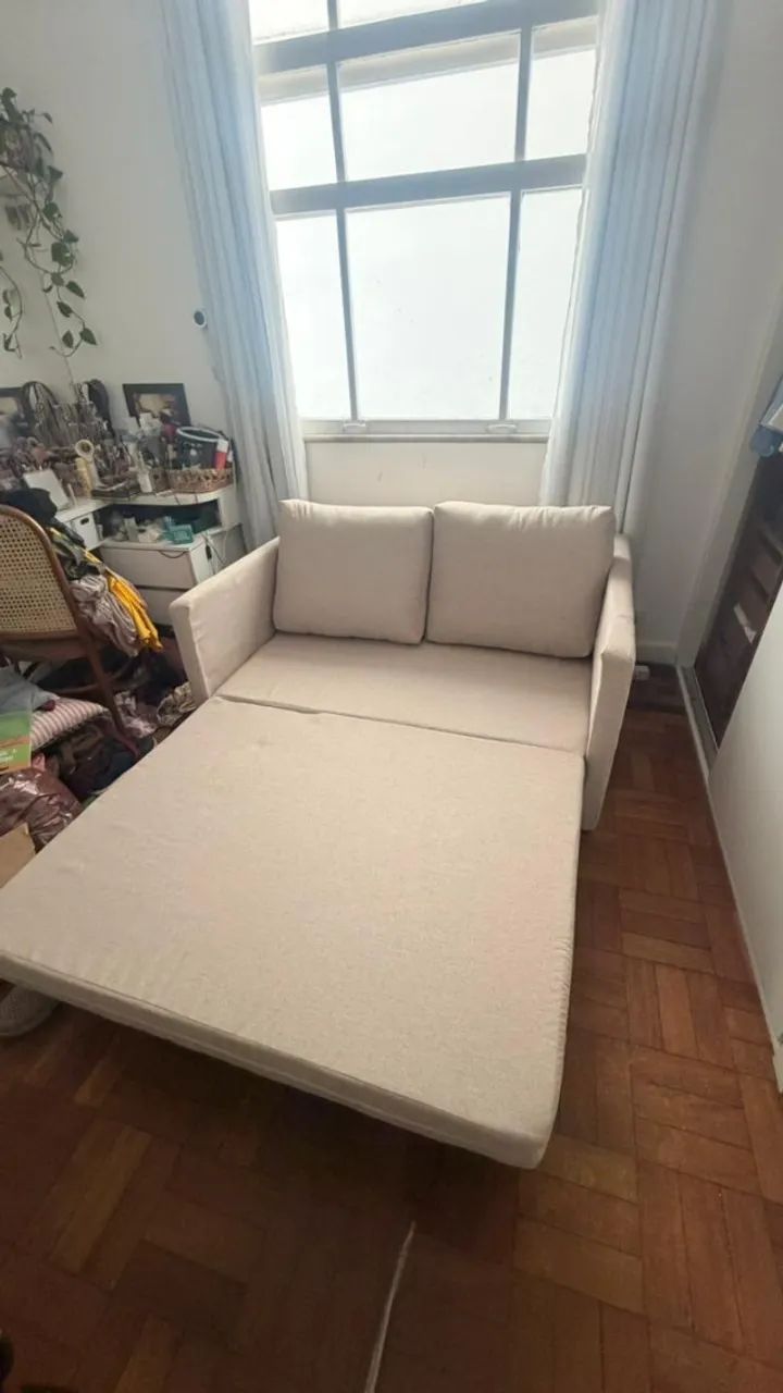 SOFÁ CAMA DOMINIC 1,40M LINHO. PRONTA ENTREGA. - Foto 5