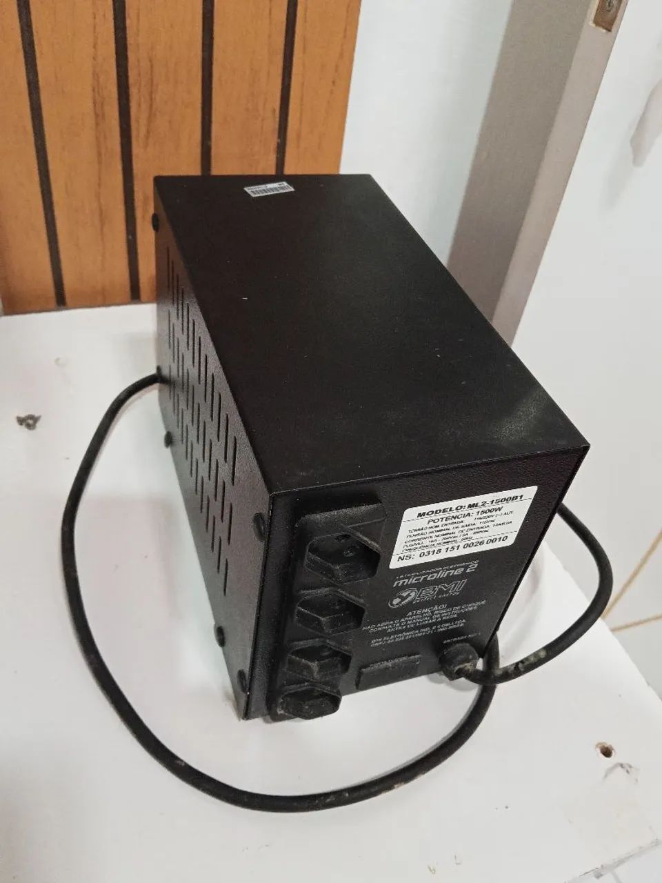 Estabilizador elétrico microline 1500v - Foto 3