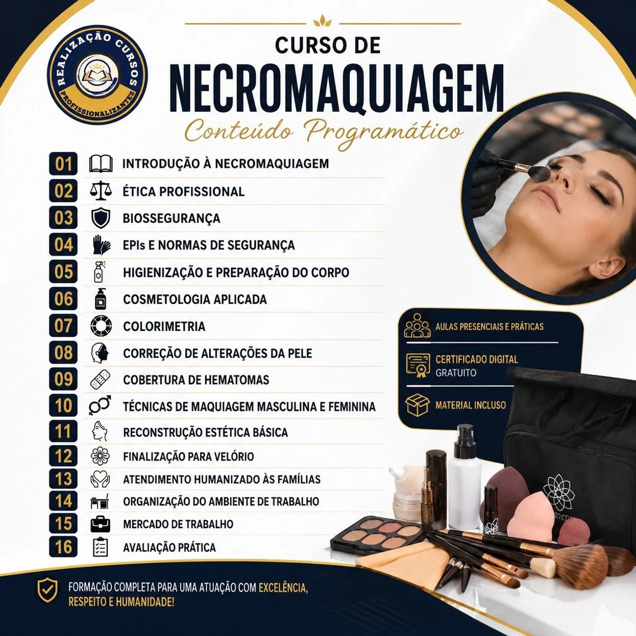 Curso de Necromaquiagem  em  1 mes - Foto 2