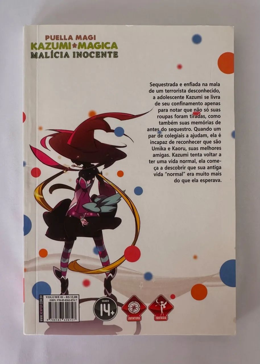 Mangá Puella Magi Kazumi Mágica: Malícia Inocente - Volume 1
