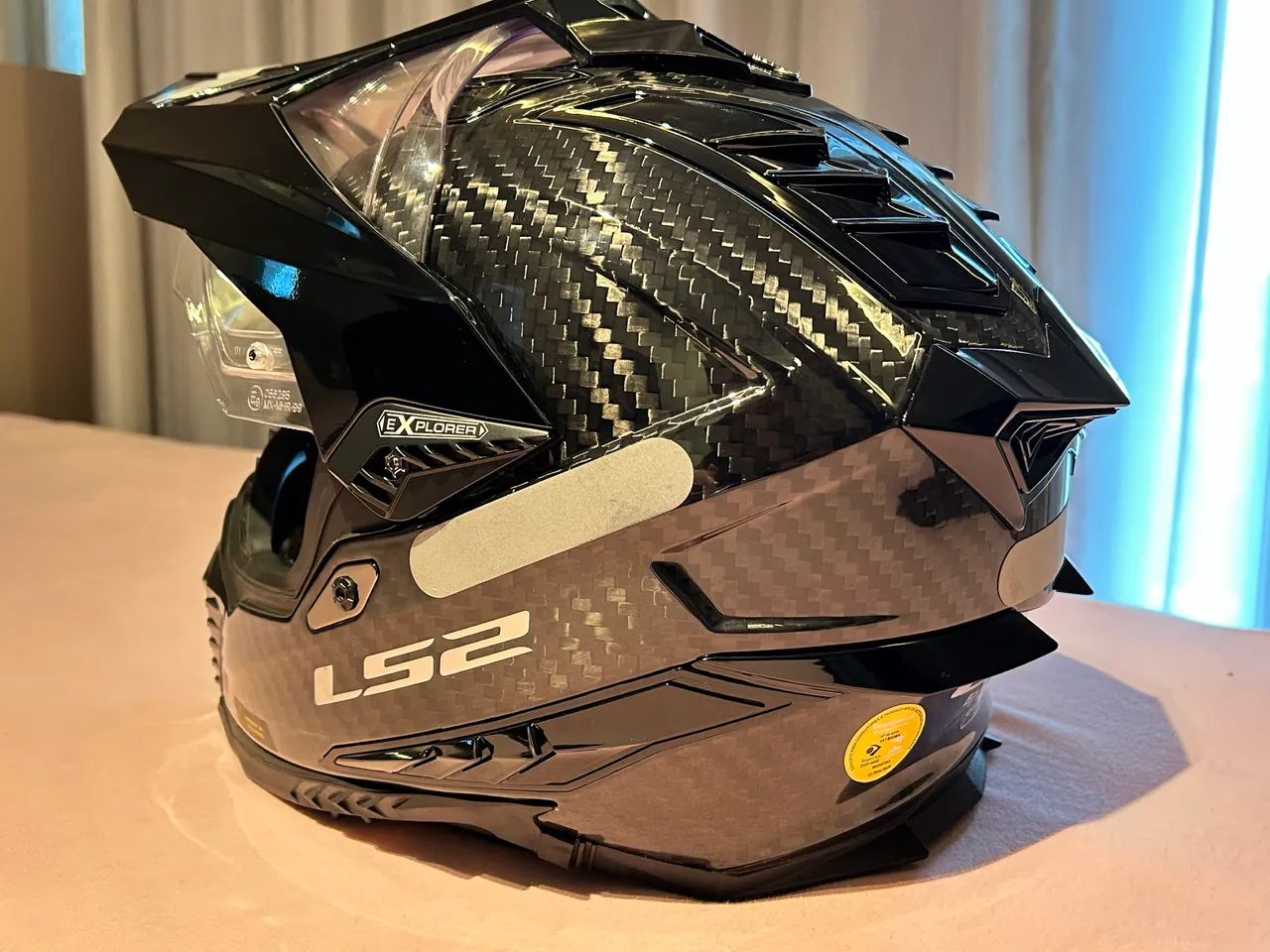 Capacete LS2 Explorer Solid Carbon - Foto 5