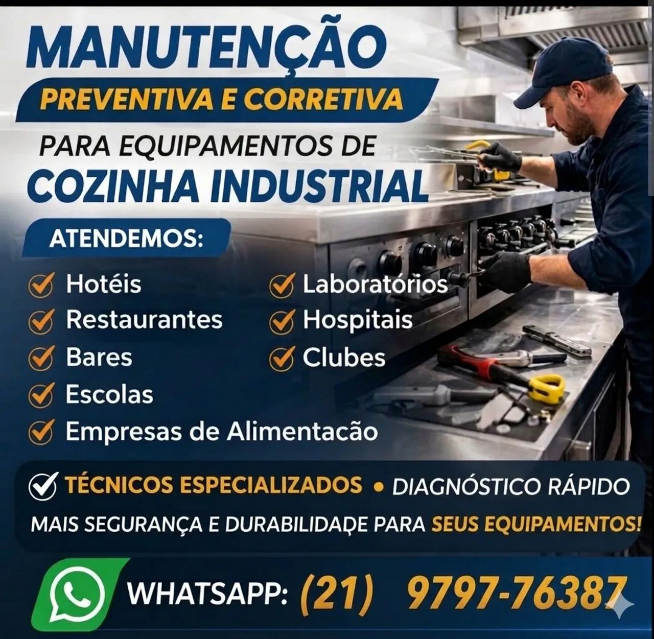 Manutenção em equipamentos de bares e restaurantes 