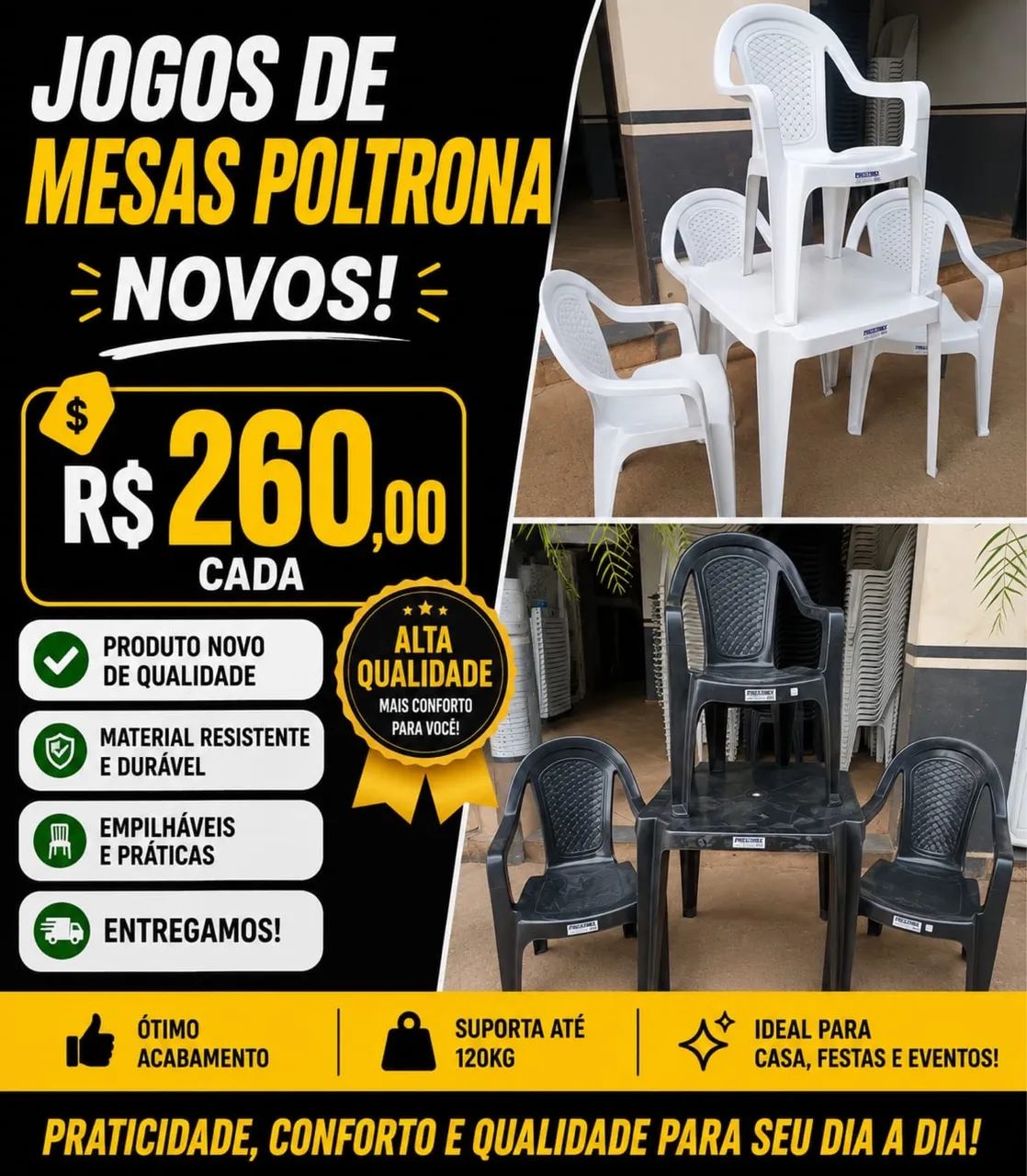 JOGOS DE MESAS POLTRONASS