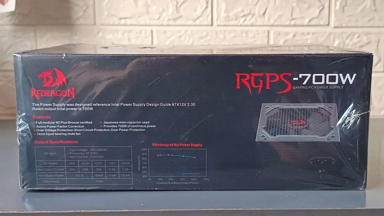 Fonte Redragon 700w 80 Plus (LACRADA) - Foto 2