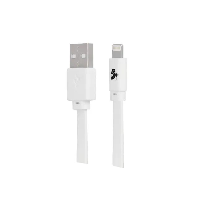Cabo Lightning USB-A Macho Flat 1,20m Para iPhone iPad Branco Mobile Carregamento e Dados - Foto 2
