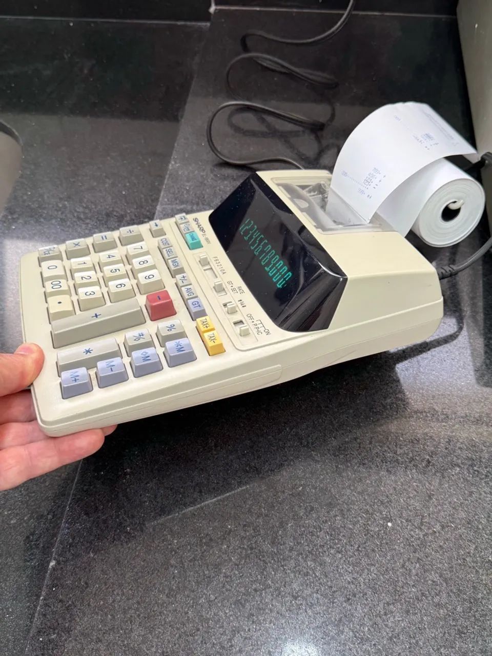 Calculadora de Mesa com Impressora de Bobina Sharp EL-1801V (12 Dígitos) - Funcionando - Foto 4