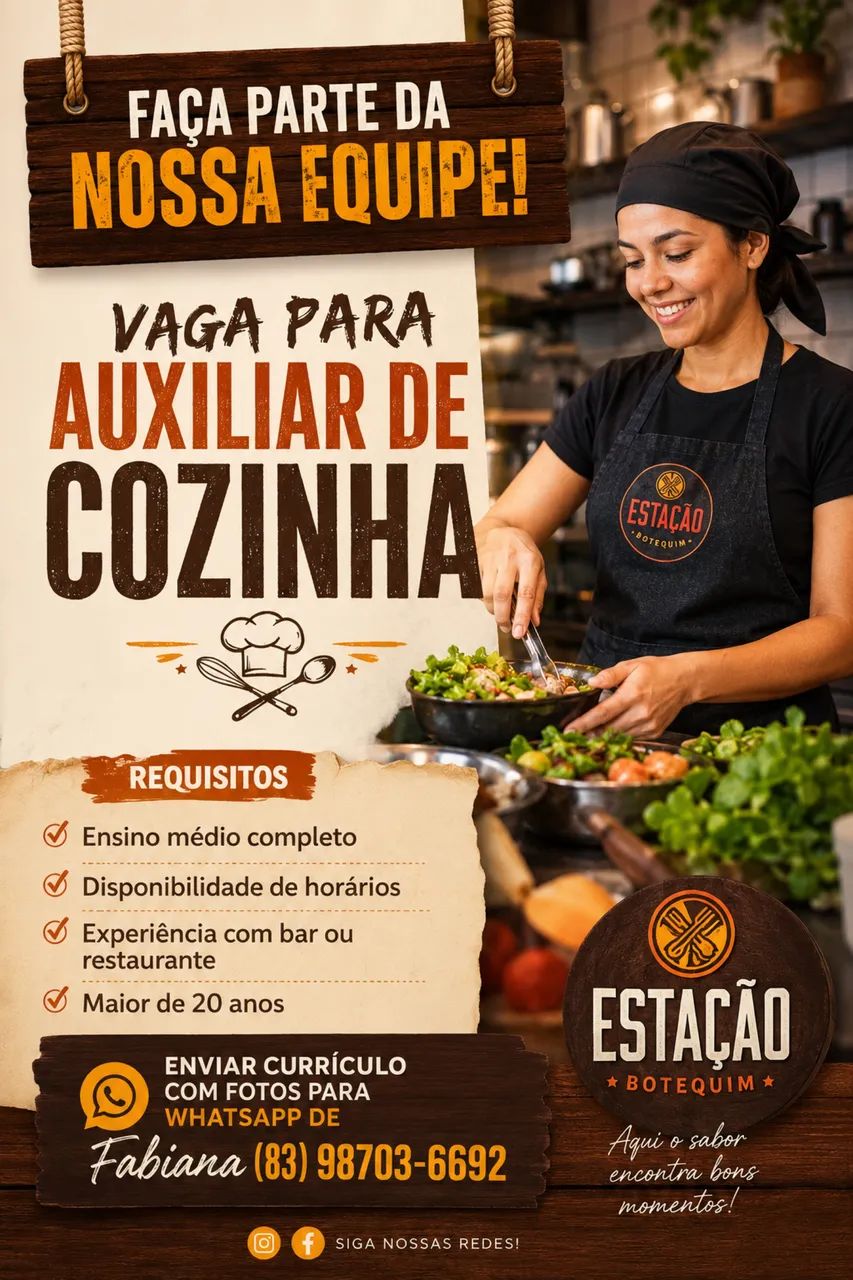 Auxiliar de cozinha 