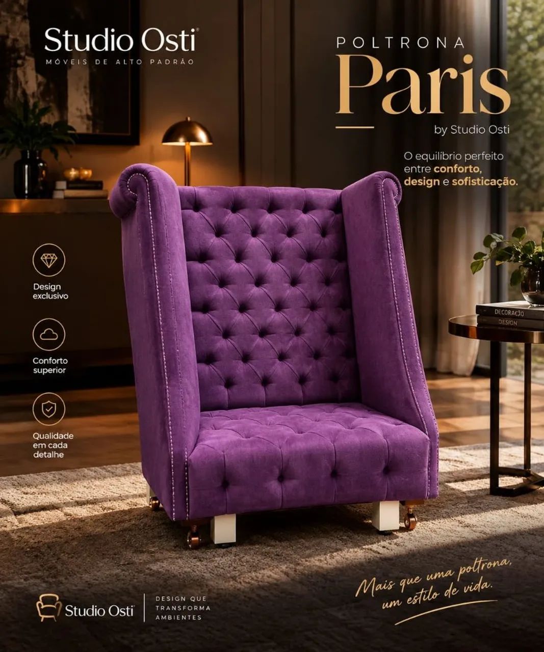 Poltrona Paris Decorativa - Foto 2
