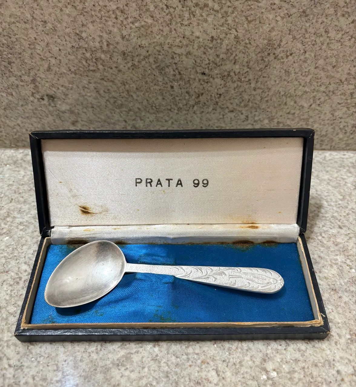 Colher infantil de prata 
