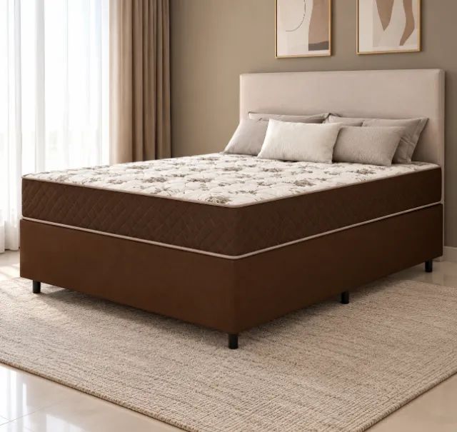 Conjunto Base com Colchão Supreme Casal D33 Dupla face