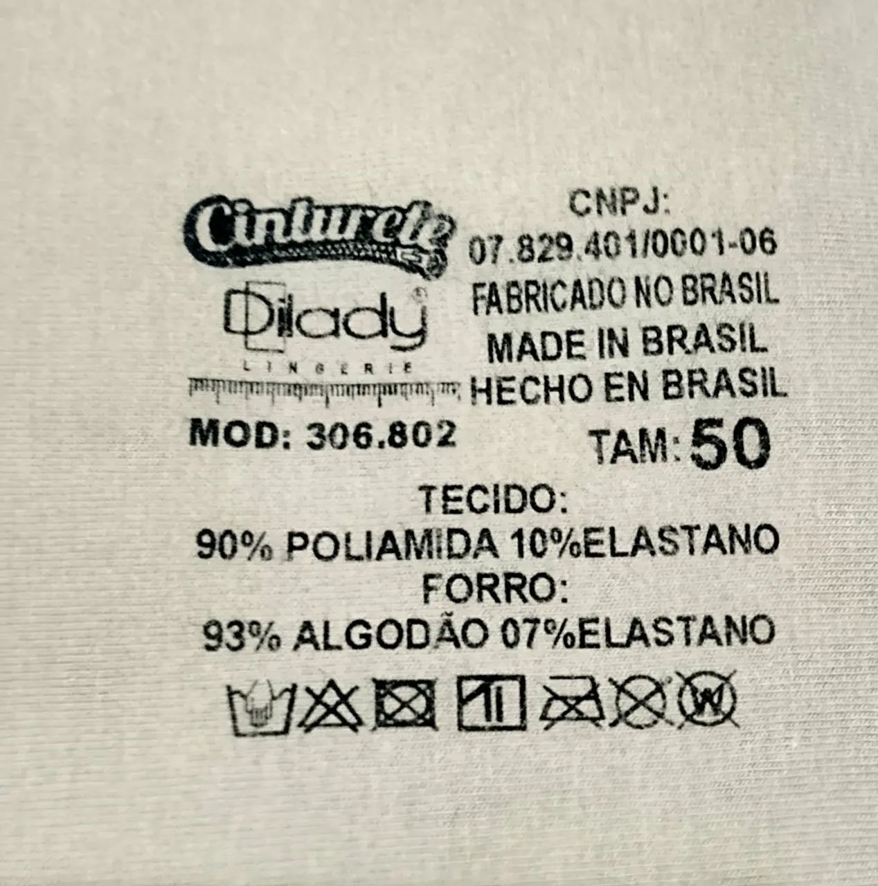 Cinta modeladora nova Tam 50 