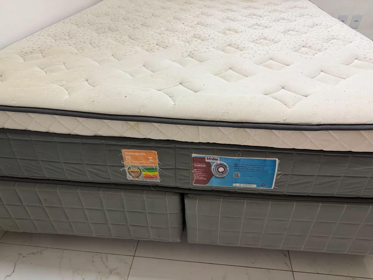 Cama Box Queen Premium Mola Ensacada Com Espuma D33 128x188cm Bf Colchões - Foto 2