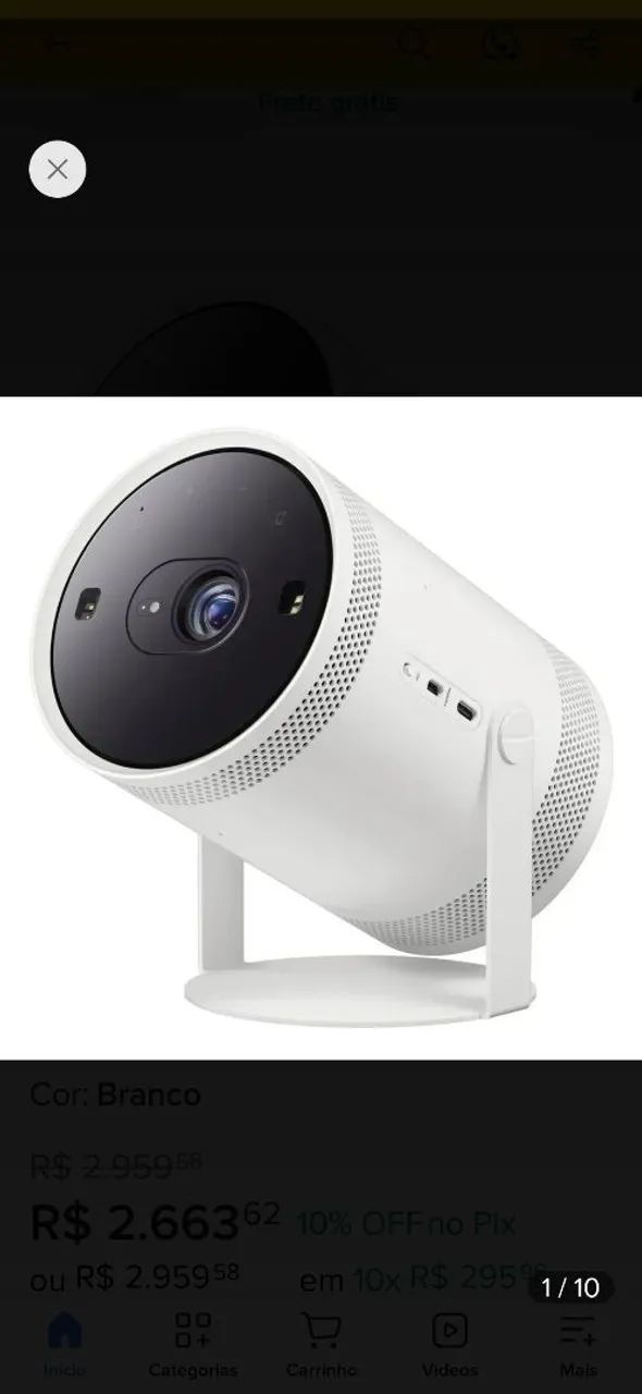 Projetor Samsung Freestyle com tela