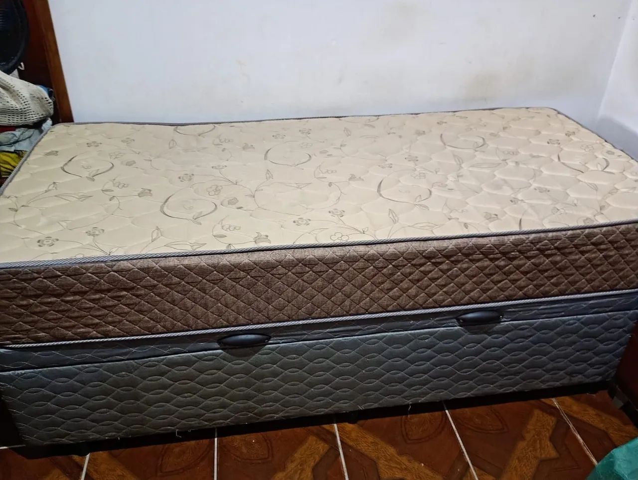 Cama Box Baú Solteiro+ Colchão Ortopédico - R$ 500