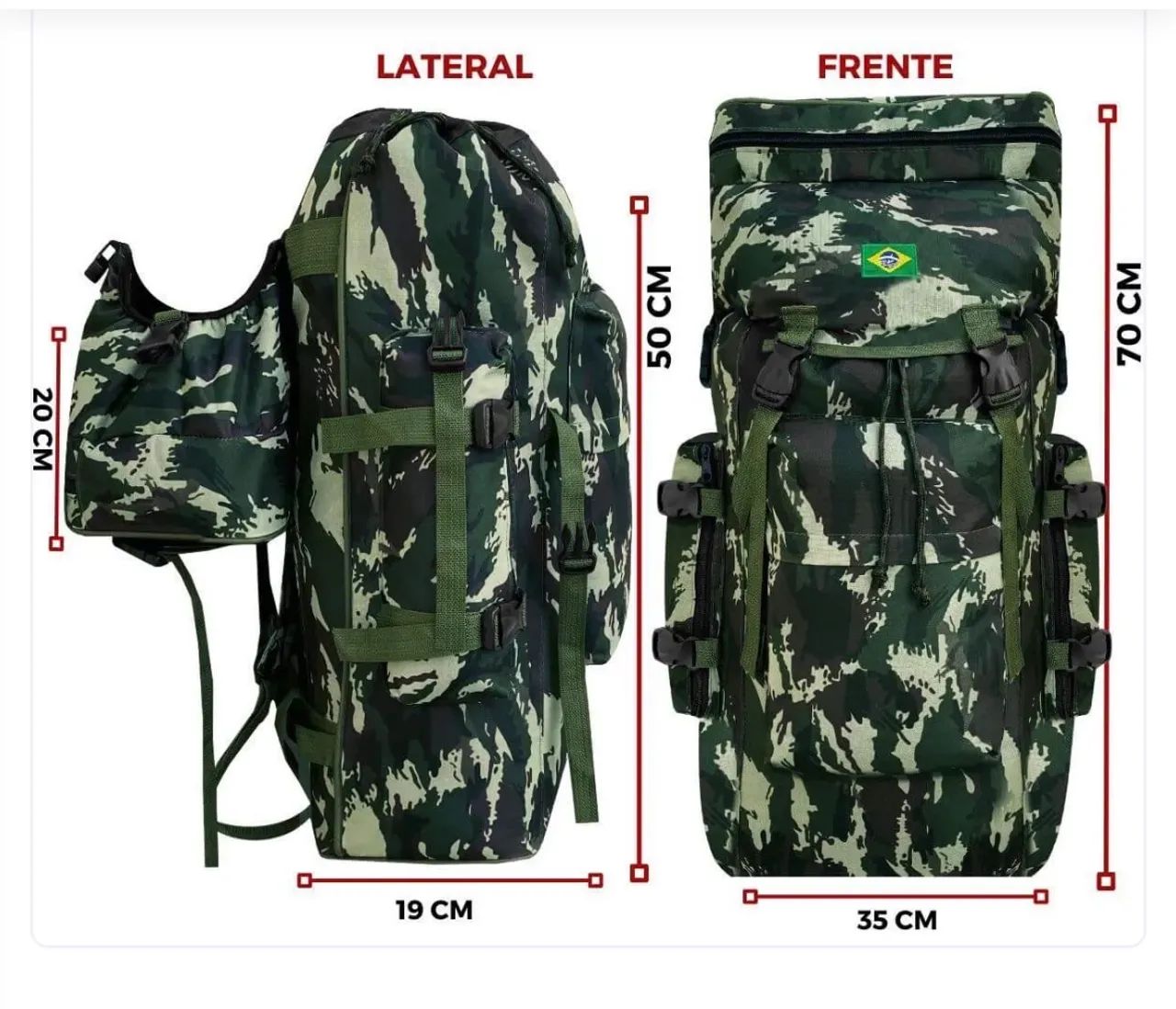 Mochila de acampamento grande