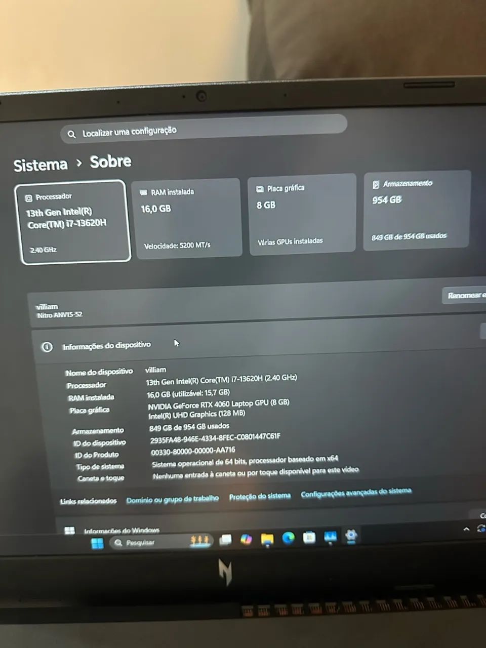 Notebook Acer Nitro V 4060 - Foto 2