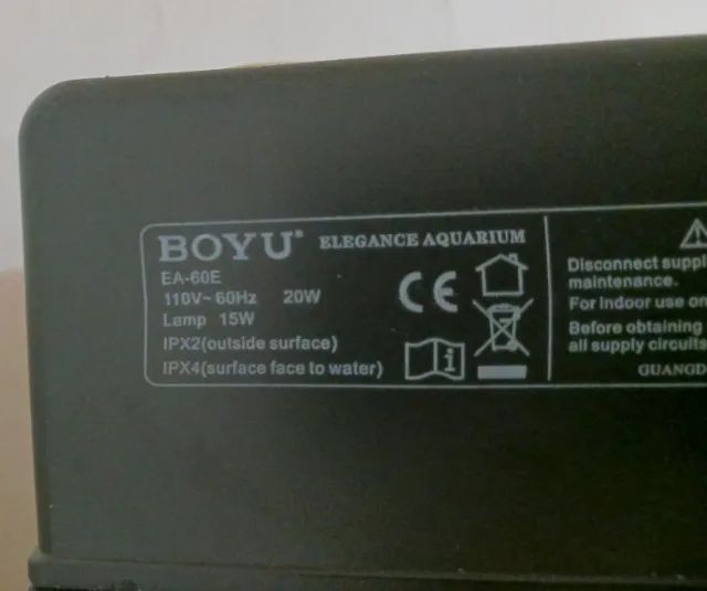 AQUÁRIO CURVO BOYU EA-60E 68L PRETO - Foto 6