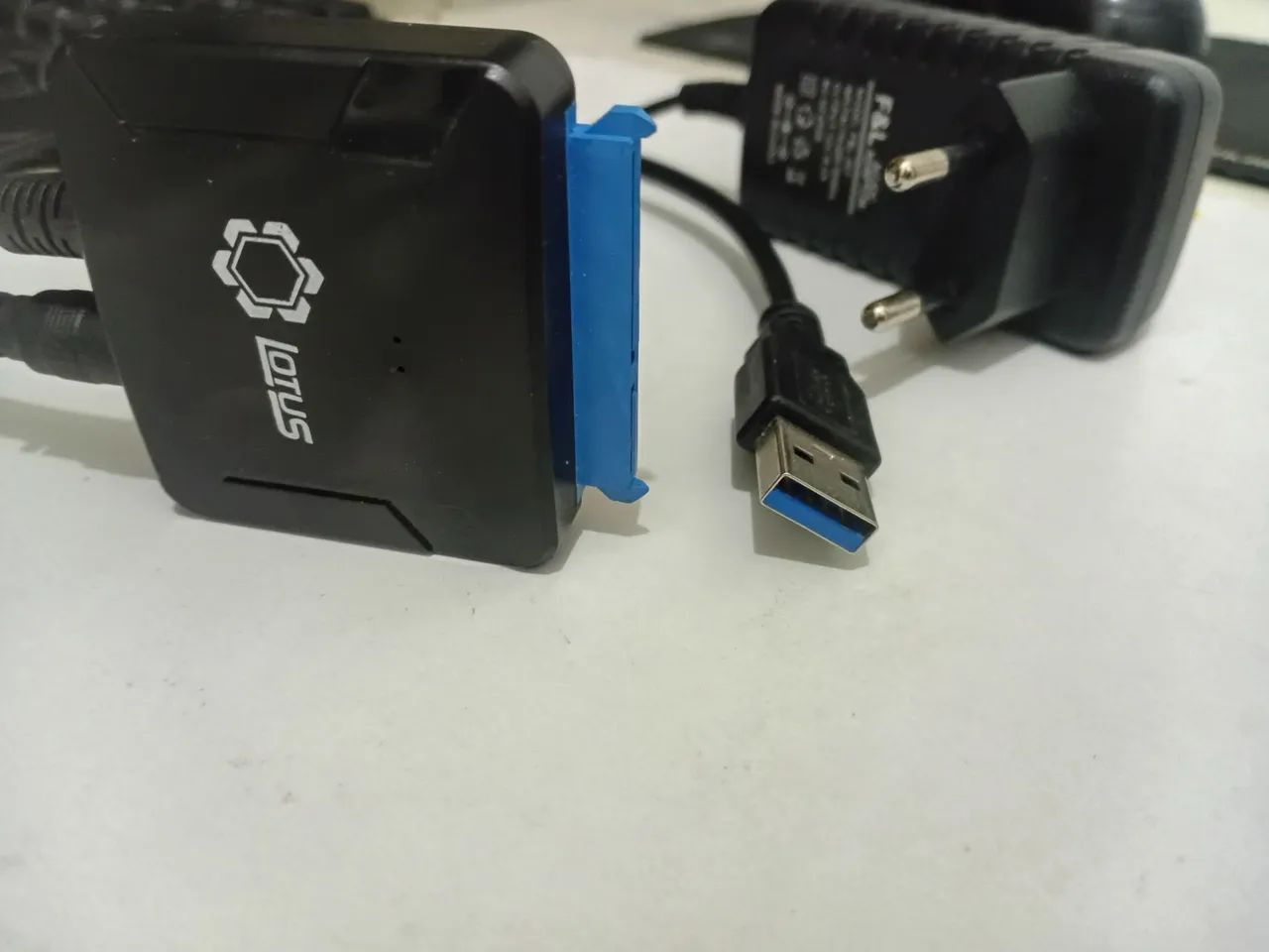 Adaptador Sata USB + Fonte 12V 2A - Foto 2