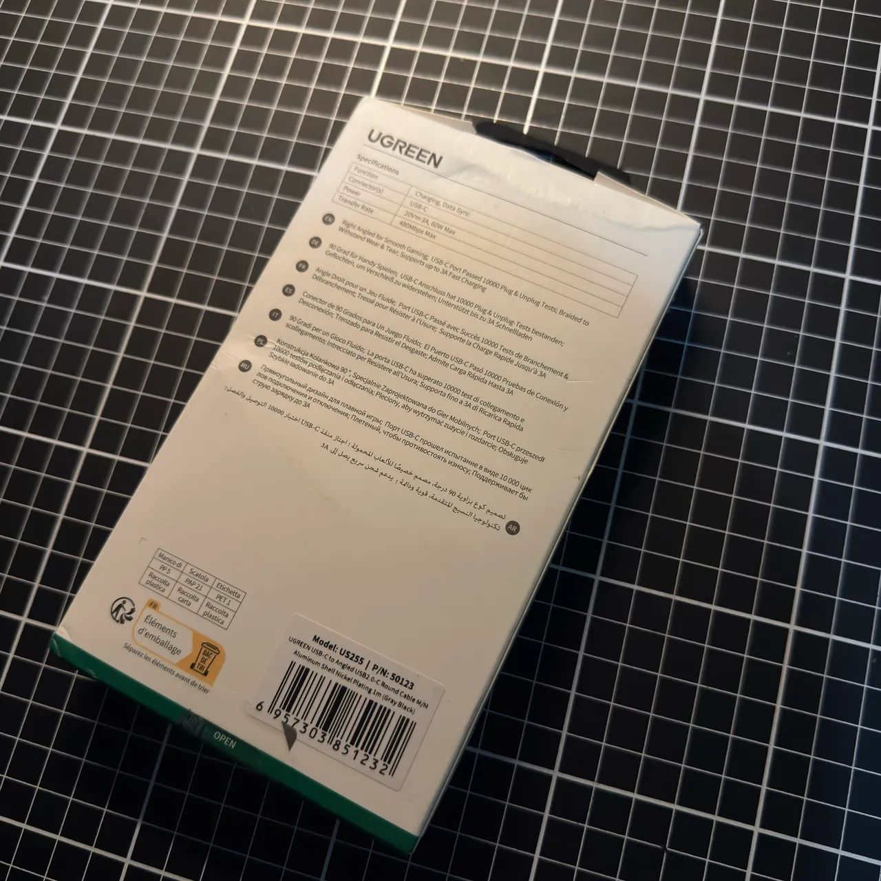 Cabo Usb-c 90 Graus 1 Metro Carregamento Rápido - Foto 3