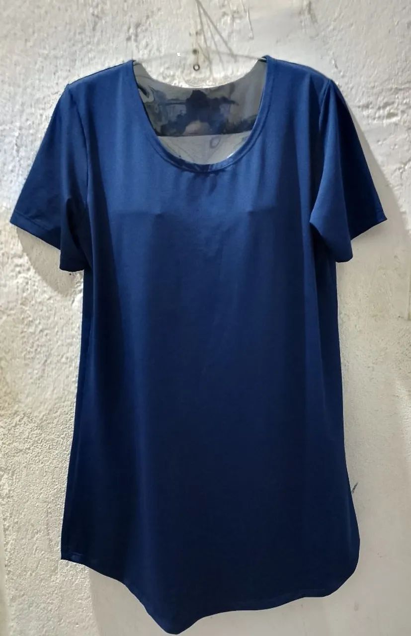 Blusinha feminina azul dry fit academia - Foto 2
