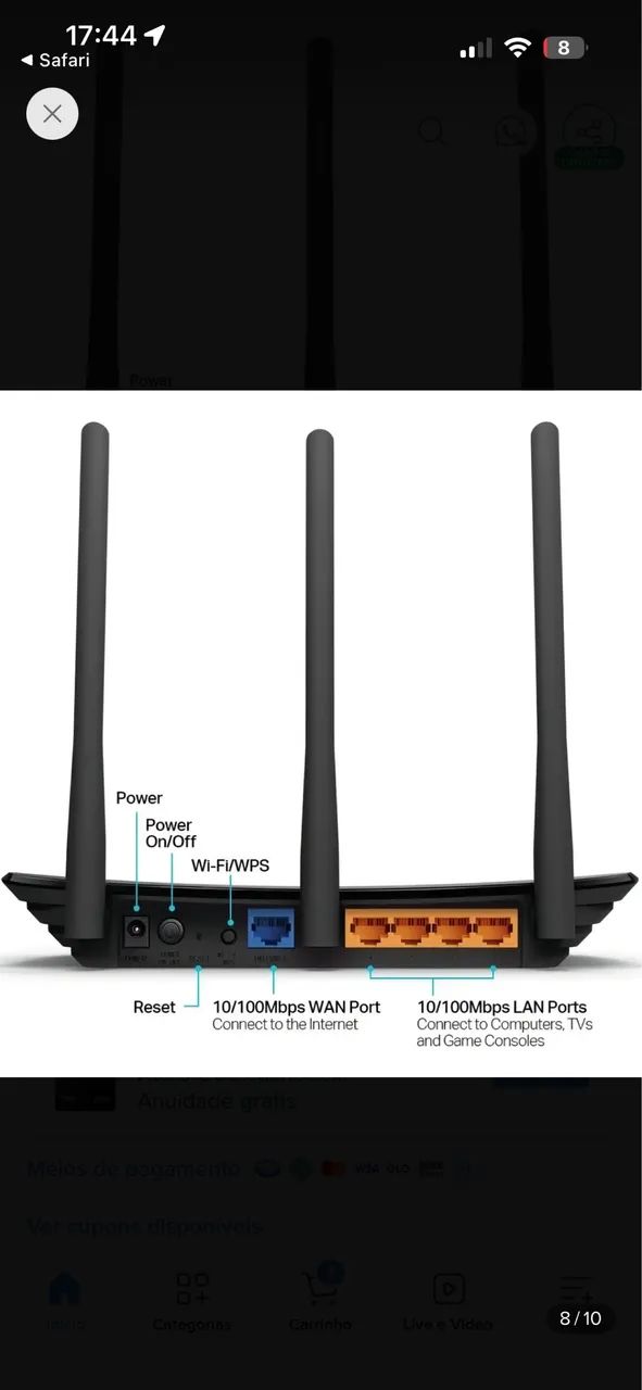 Roteador Wi-Fi TP Link  - Foto 4