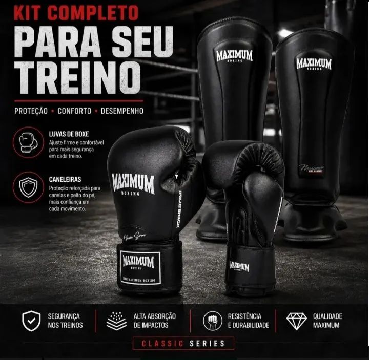 Kit Muay thai Luvas e Caneleiras  - Foto 3