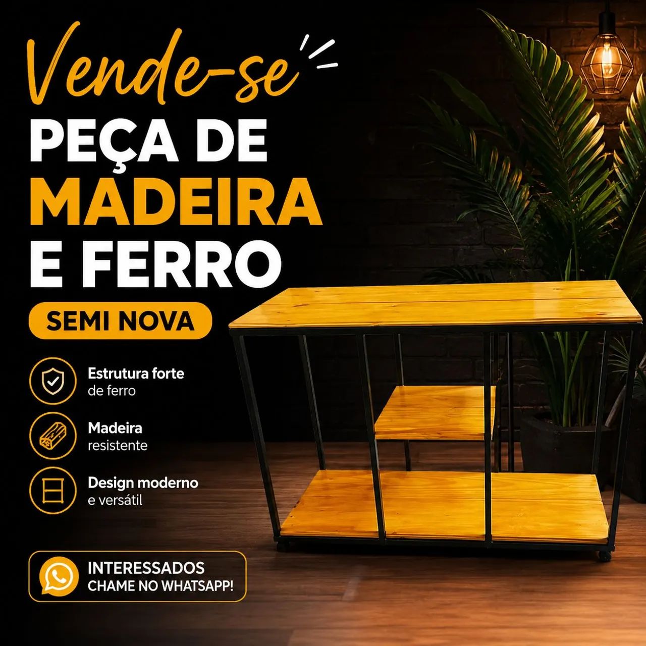 Peça em Madeira e Ferro - Foto 3