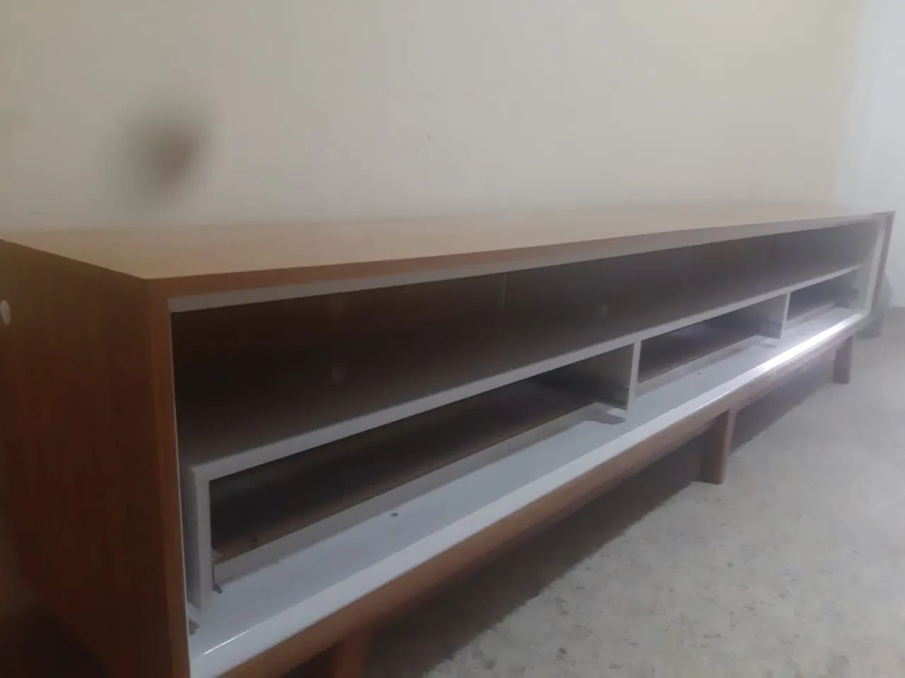 Rack e prateleira com led madeira madeira - Foto 4