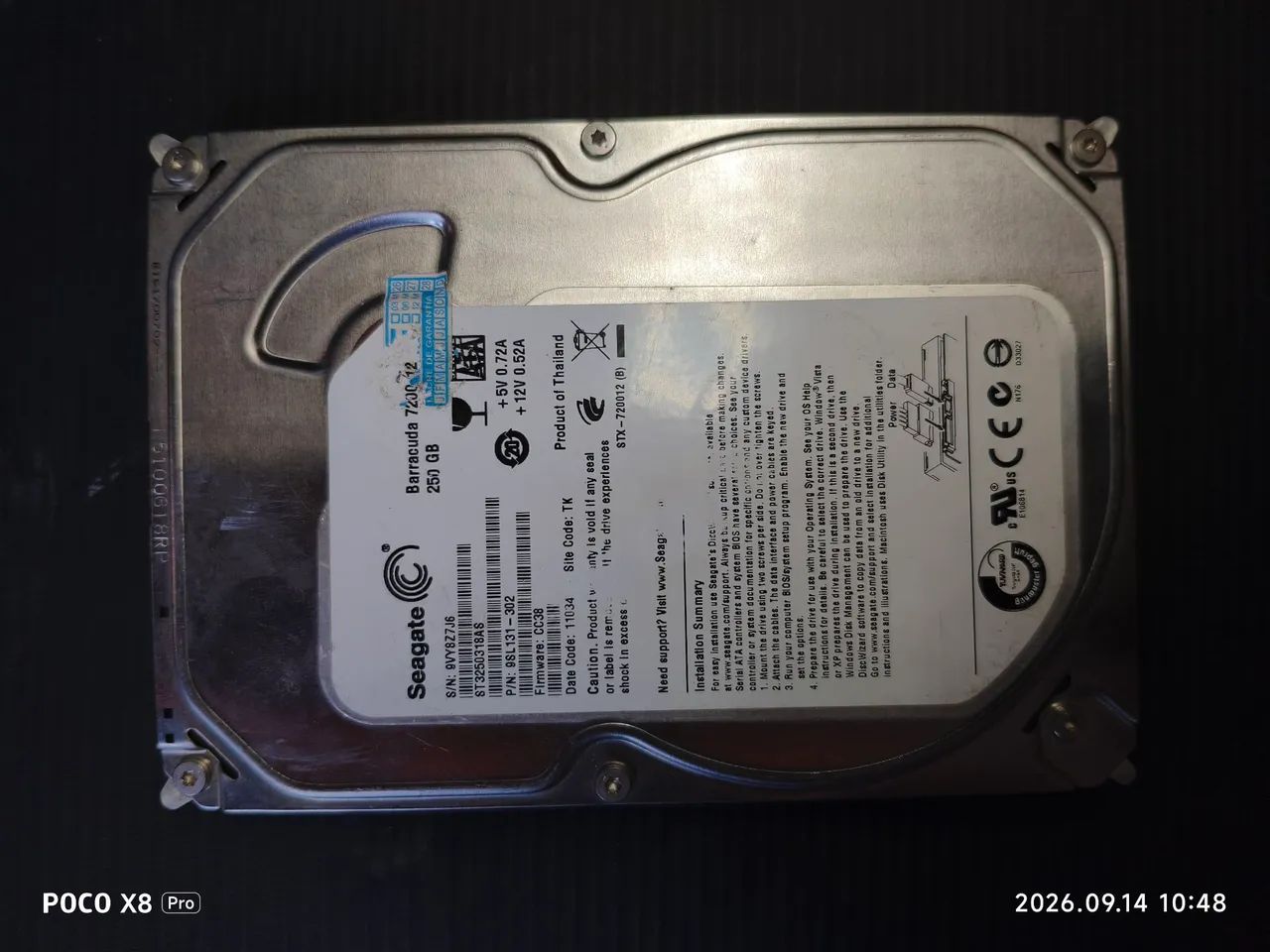 HDD da Seagate de 250GB + Cabo sata  - Foto 2